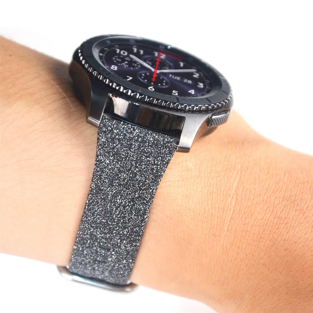 Для Samsung Galaxy Watch 46 мм кожаный ремешок SM R800 Рождественский Блестящий для Gear S3