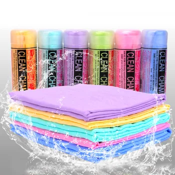 

66*43cm Chamois Car Wash Towel Cleaner Car care Home Cleaning Hair Drying Cloth Leather Car Cleaning For Car Accessories