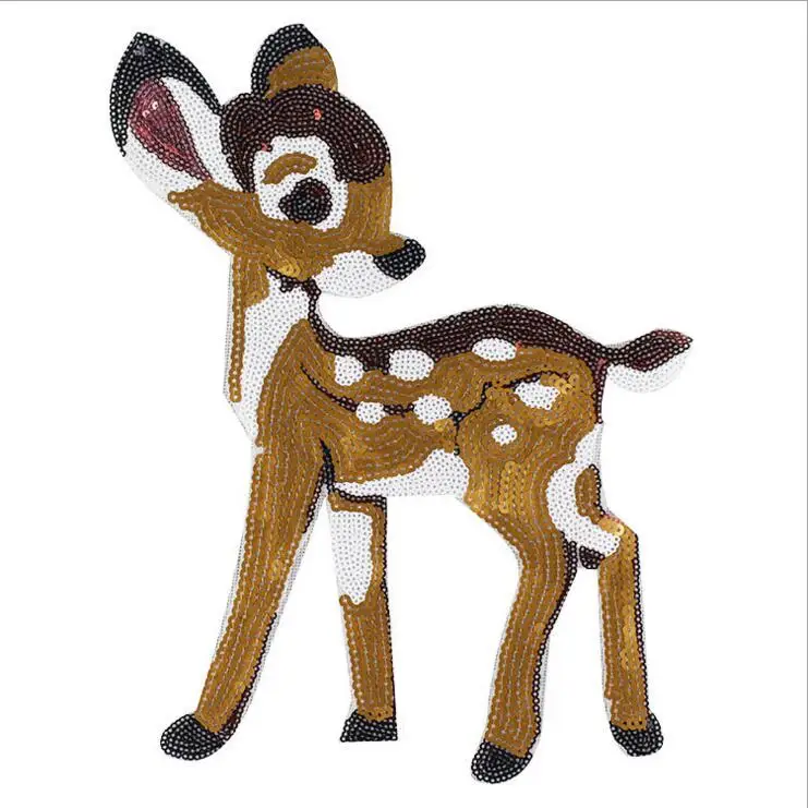 

Cat n flower sequins patch vintage embroidered fabric applique Sweater Jacket T-shirt coat decoration patches sewing accessories