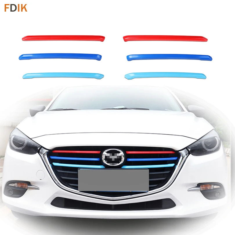

Sport Racing Front Grille Insert Grill Mesh Cover Molding Trim Garnish for Mazda 3 AXELA 2017 2018
