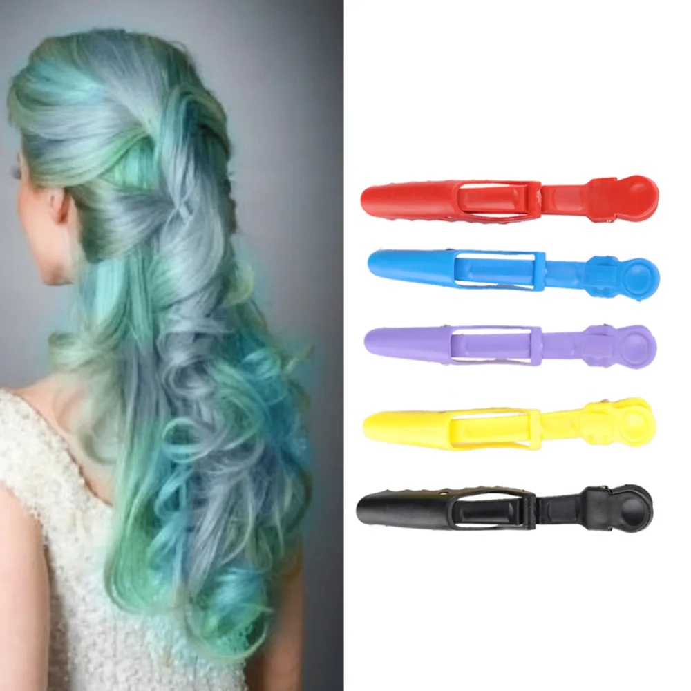 5 Pcs/Pack Colorful Sectioning Clips Clamps Hairdressing Salon Hair Clips DIY Accessories