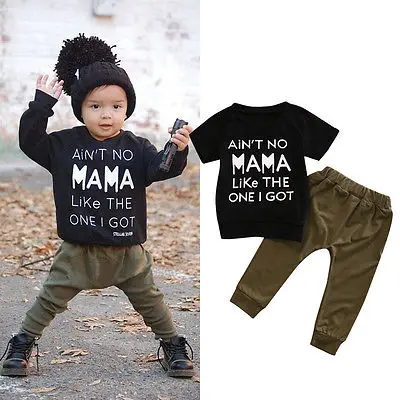 

Fashion Toddler Baby Boys Clothes Short Sleeve Tops Pants Outfits Set Tracksuit