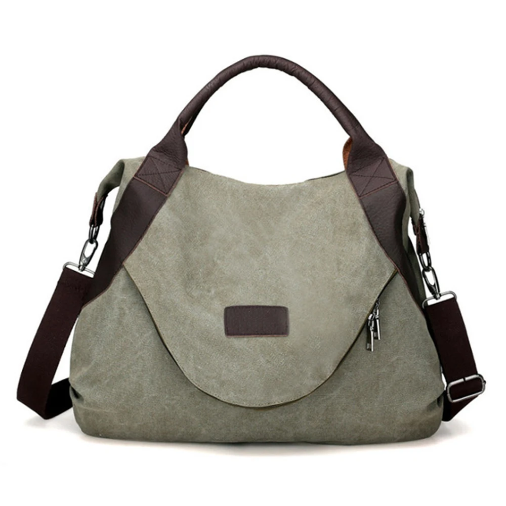 

Women Daily Canvas Shoulder Bags Large Size Vintage Travel Large Famous Designer Ladies Fashion Women Bag Handbag New Autumn
