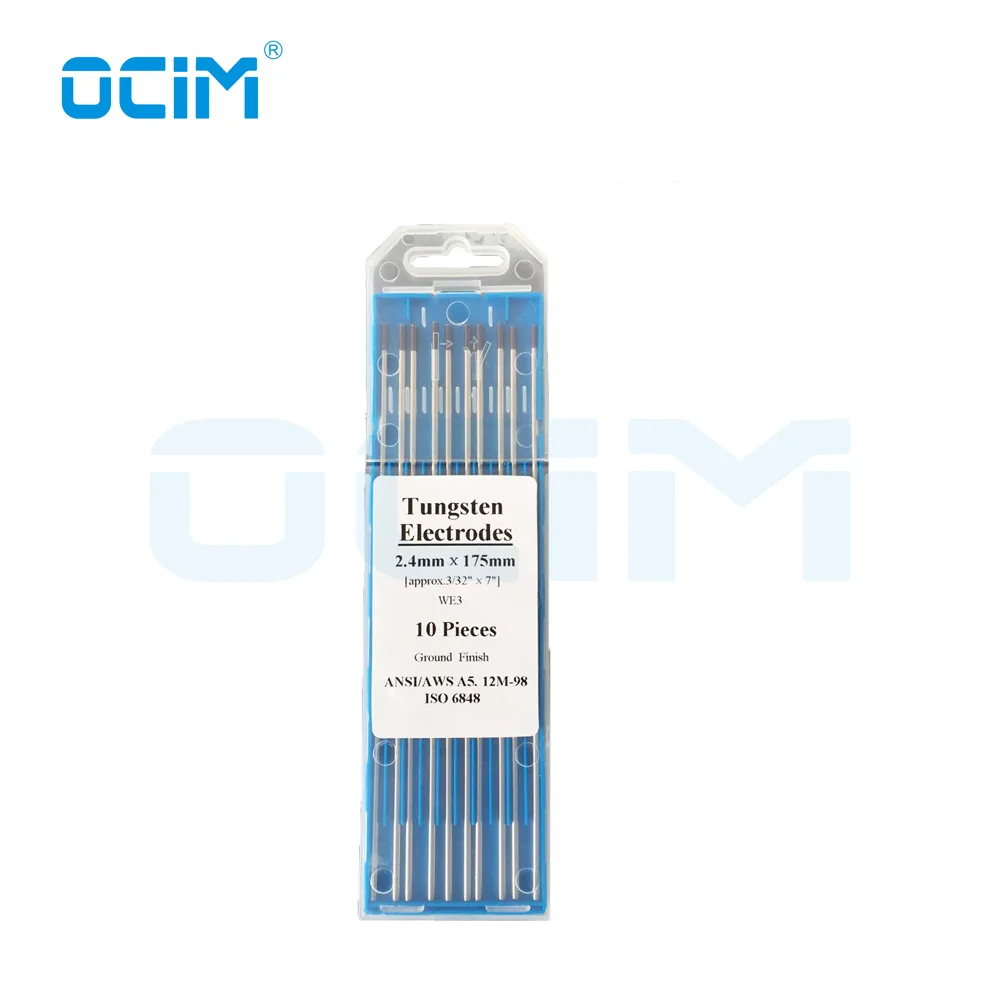

10PCS WE3 Tungsten Electrode 2.4*150mm 3/32*5.9 Inches