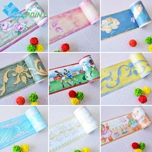 Водостойкие настенные наклейки на стену для ванной комнаты, декор для детской комнаты, самоклеющиеся настенные бумажные рамки, ПВХ наклейки, обои в рулоне