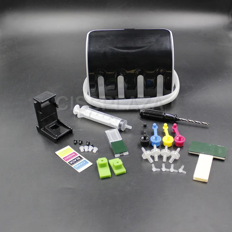 

CISSPLAZA Continuous Ink Supply System Universal DIY CISS Replacement for HP 21 22 60 61 56 57 74 75 INK CARTRIDGES KIT