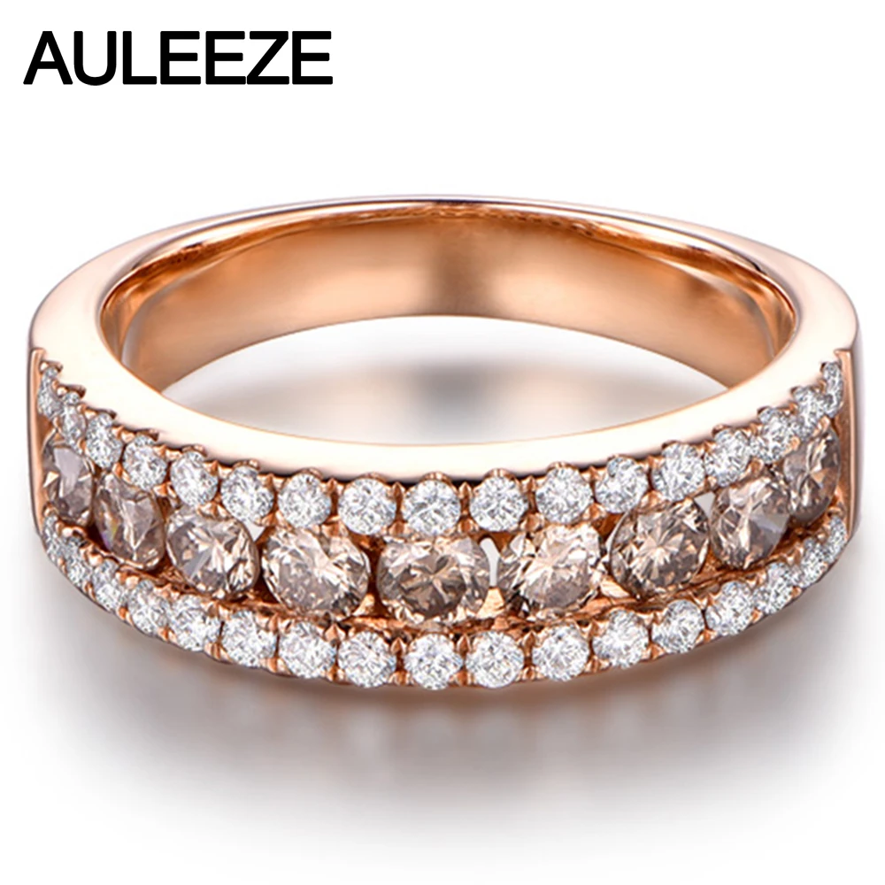 bague diamant brun or rose bague diamant brun or rose