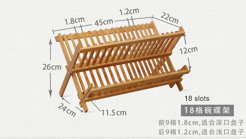 2 уровня бамбуковый складной стеллаж для посуды сушилка для посуды держатель посуды слив складной компактный деревянный держатель для обеденных тарелок