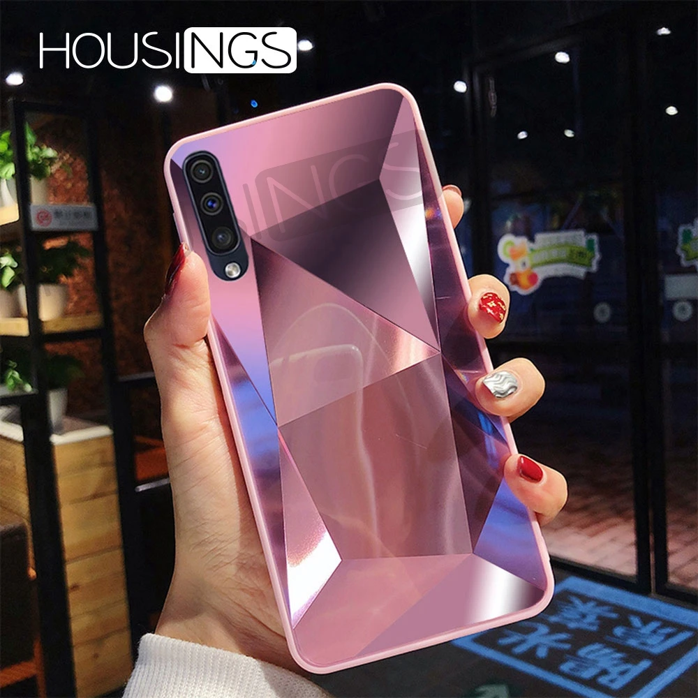 Luxury Diamond Texture Mirror Case For Samsung Galaxy S7 S8 S9 S10 Plus TPU Soft Candy J A Series Note 8 |
