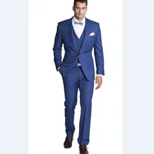 Стиль Мужские костюмы жениха свадебный костюм смокинг для мальчиков белого и голубого цвета в клетку для шафера костюм(куртка+ брюки+ жилет) для маленькой девочки B457