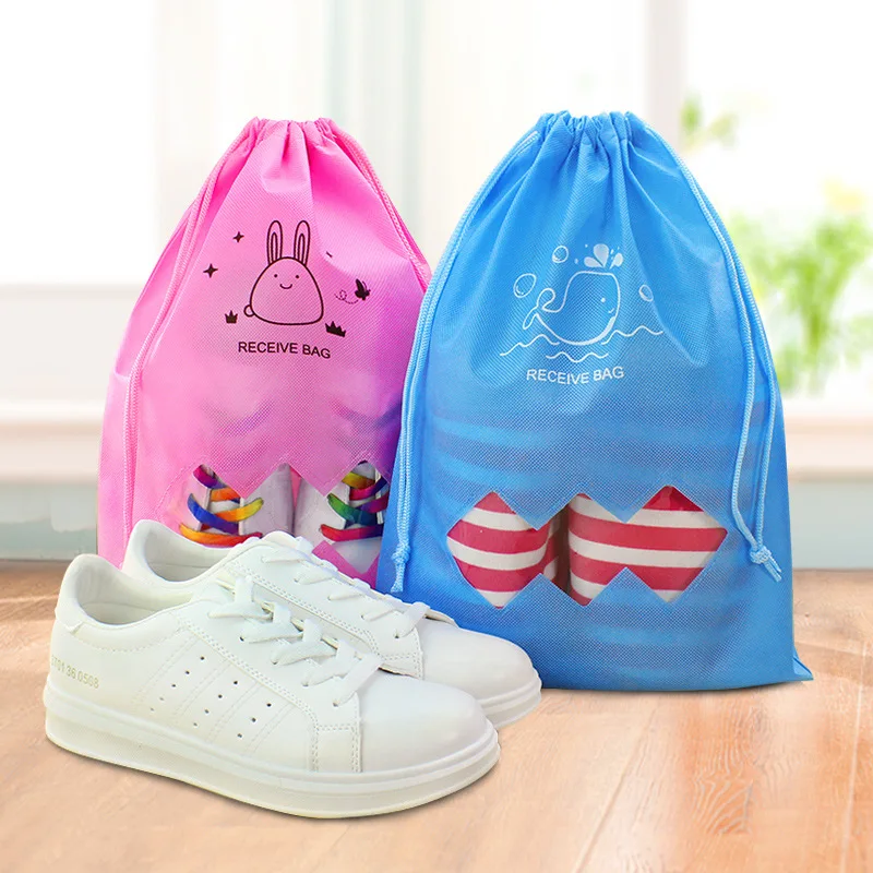 Водонепроницаемые сумки для хранения обуви, пылезащитный чехол для обуви, сумки на шнурке, сумка для путешествий, нетканые сумки-органайзеры для белья