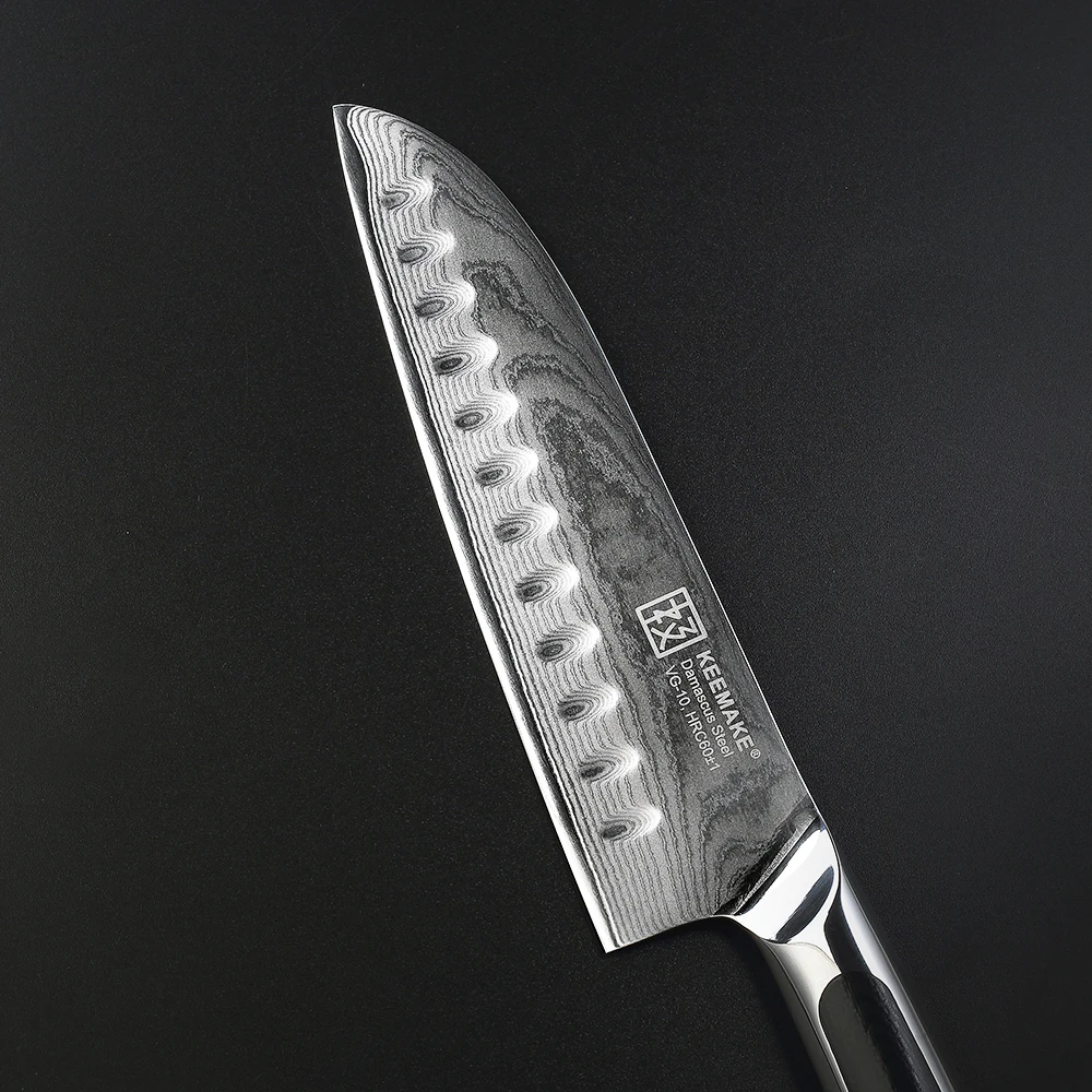 KEEMAKE 3 шт. набор кухонных ножей Santoku универсальный нож шеф-повара японский VG10 Дамасская сталь бритва острый поварской резак инструменты G10 Ручка