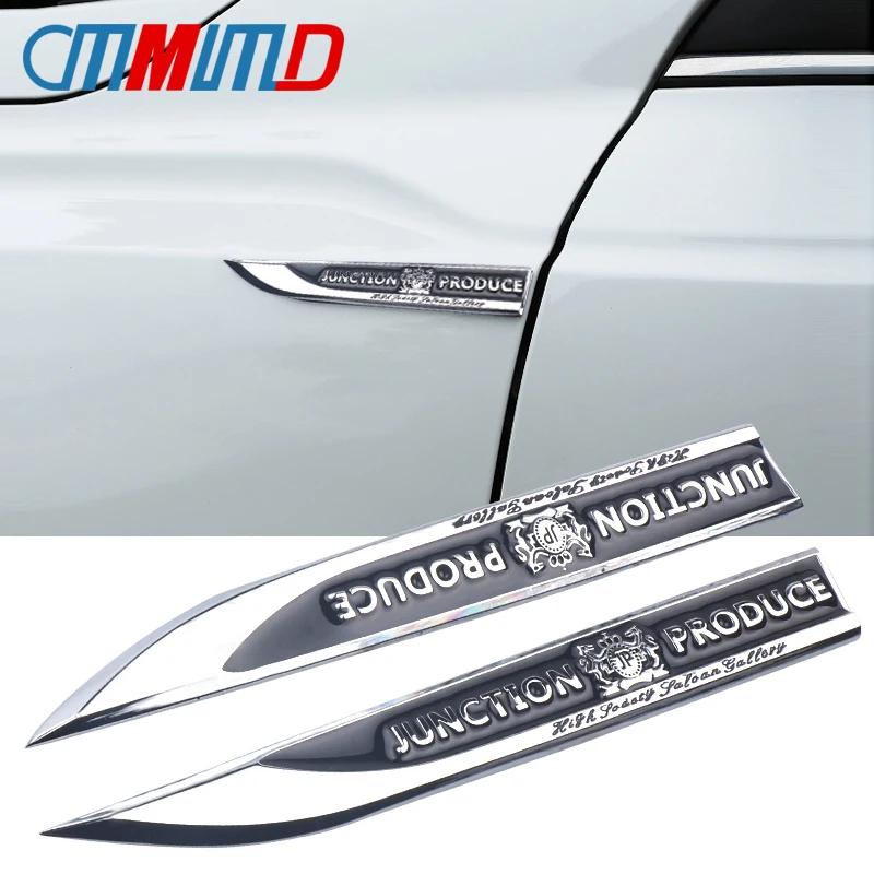 

1Pair Car Fender Side JP Sticker 3D Metal Auto Badge JUNCTION PRODUCE Emblem Decals For VIP Nissan Toyota Suzuki MITSUBISI Honda