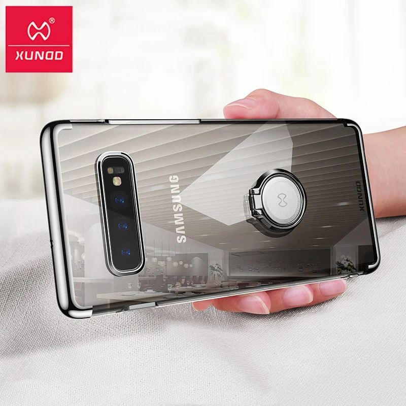 

Xundd Luxury Clear Case For Samsung Galaxy S10 S10 Plus Hard PC Back Cover for Galaxy S10 S10+ S10Plus Case with Ring Holder