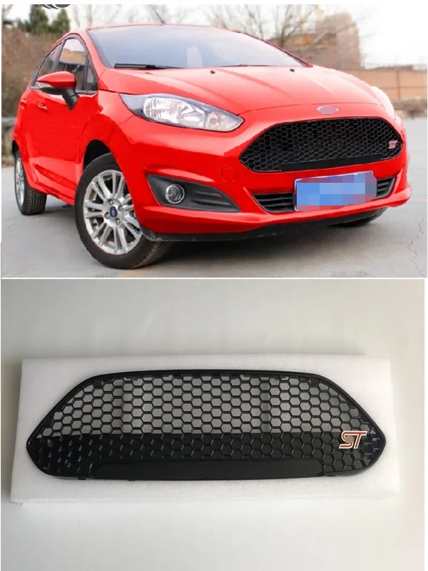 

OWN DESIGN MODIFIED FIESTA front Racing grill TO ST car stylingfor ABS black front ST grille trim FIT for FIESTA grills 2013-17