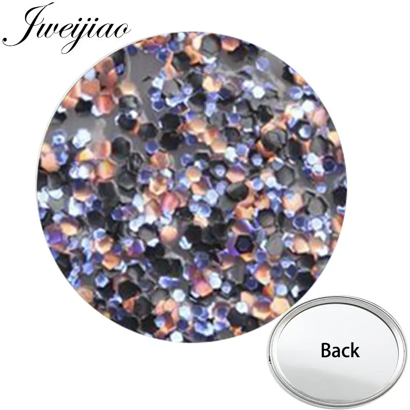 

JWEIJIAO Veined Marble One Side Flat Pocket Mirror unique gift for women Compact Portable Makeup Vanity Hand Travel Purse Mirror