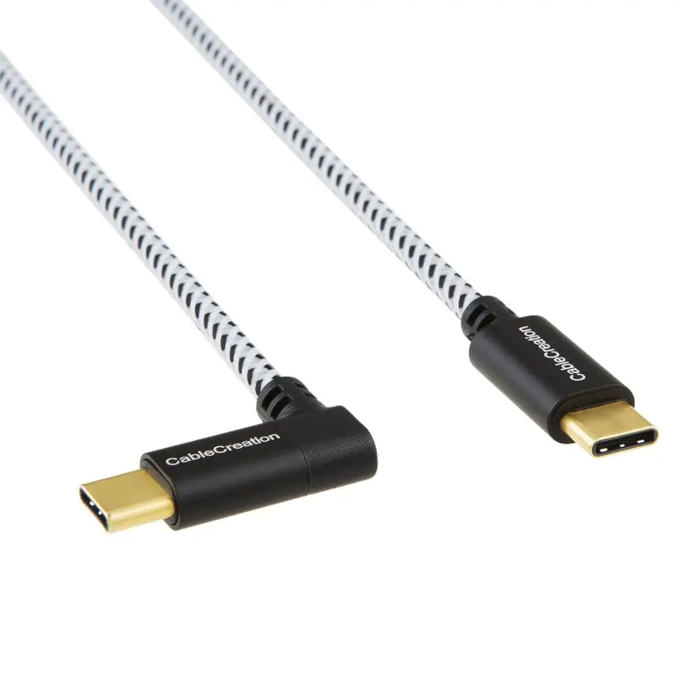 Прямой угол USB C кабель CableCreation 4 фута 90 градусов Type совместимый с MacBook(Pro) Pixel Galaxy S9 +