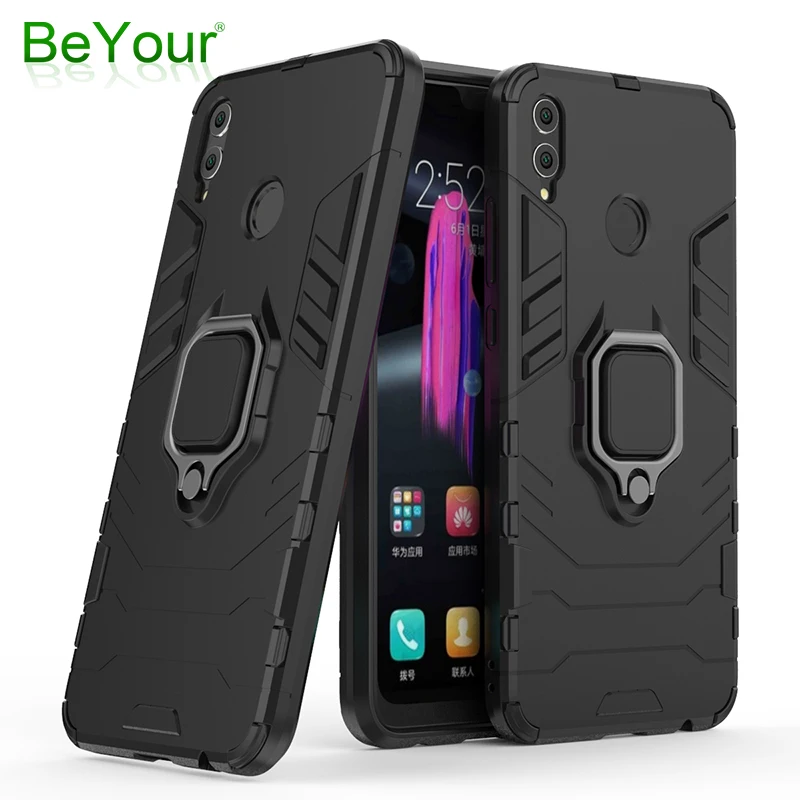 Автомобильный держатель для телефона Honor 8x10 Lite противоударный чехол с кольцом Play