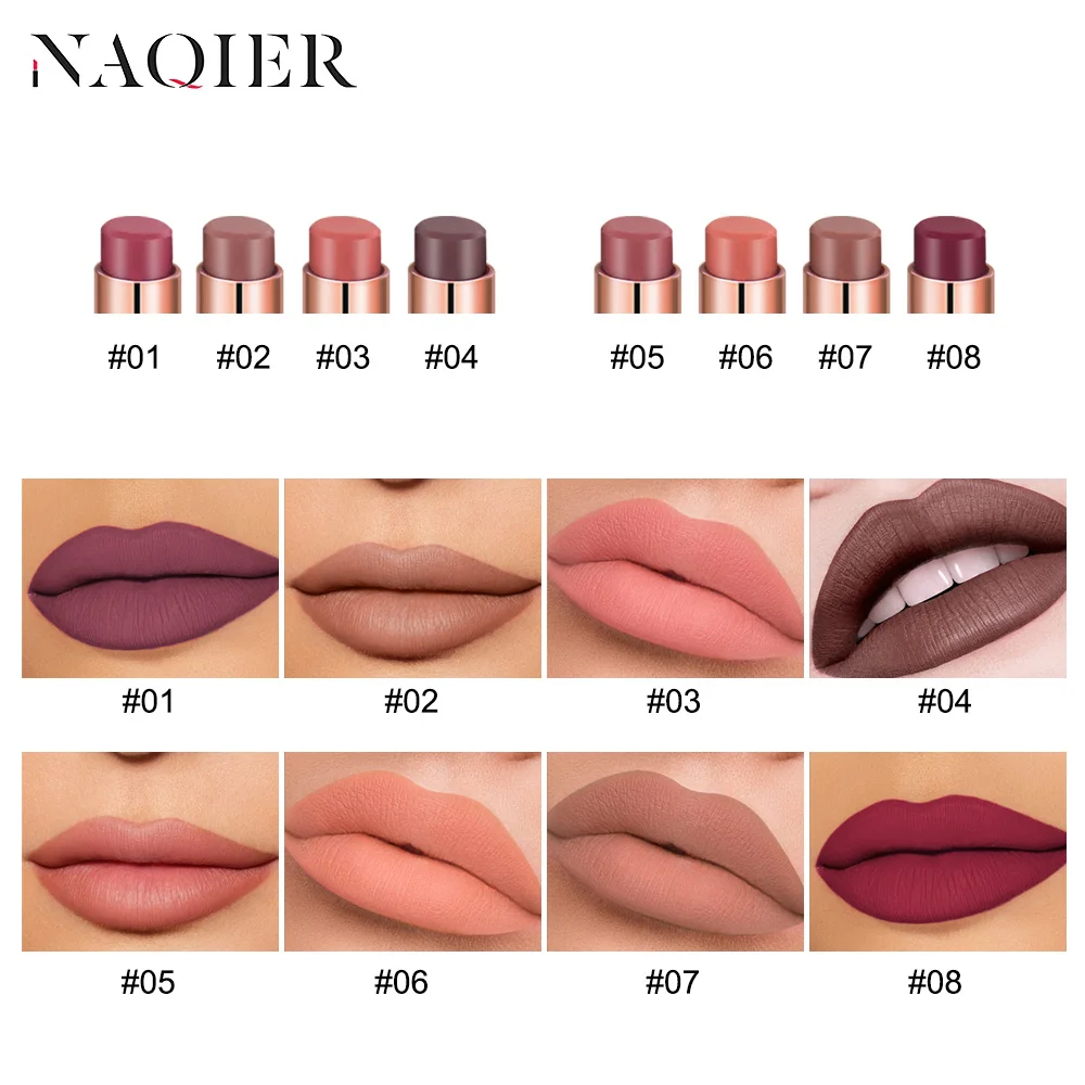 NAQIER 8 видов цветов матовая губная помада макияж водостойкая долгостойкая жидкая