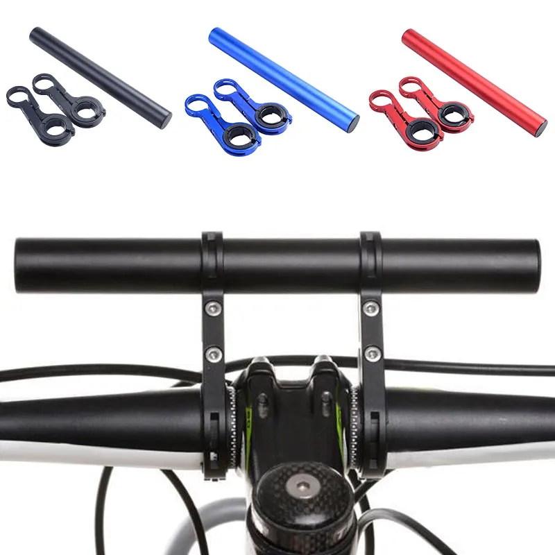 buy Bike Handlebar Extender Aluminum Alloy Mountain Bike MTB Handlebar Expander Speedometer Mount Headlight Flashlight Lamp Holder
