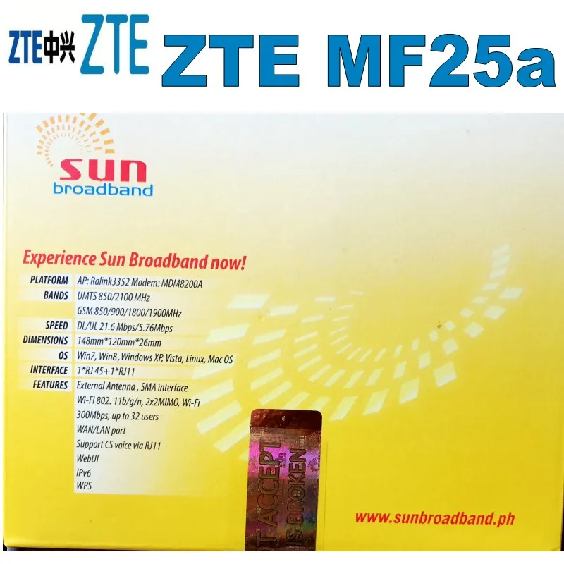 Zte MF25A 3g маршрутизатор HSPA + 21,6 м мощный 3g Wifi маршрутизатор + sim-карта + ADSL (3 в одном)