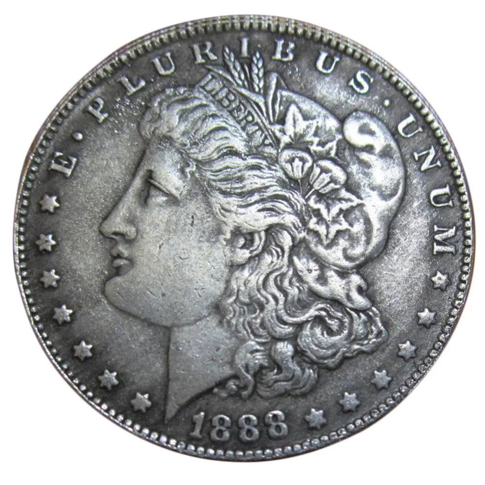 

Commemorative Coin Creative USA States Morgan Dollar 1888 Silver Coin Collection Double Headed Currency Non-currency Coins