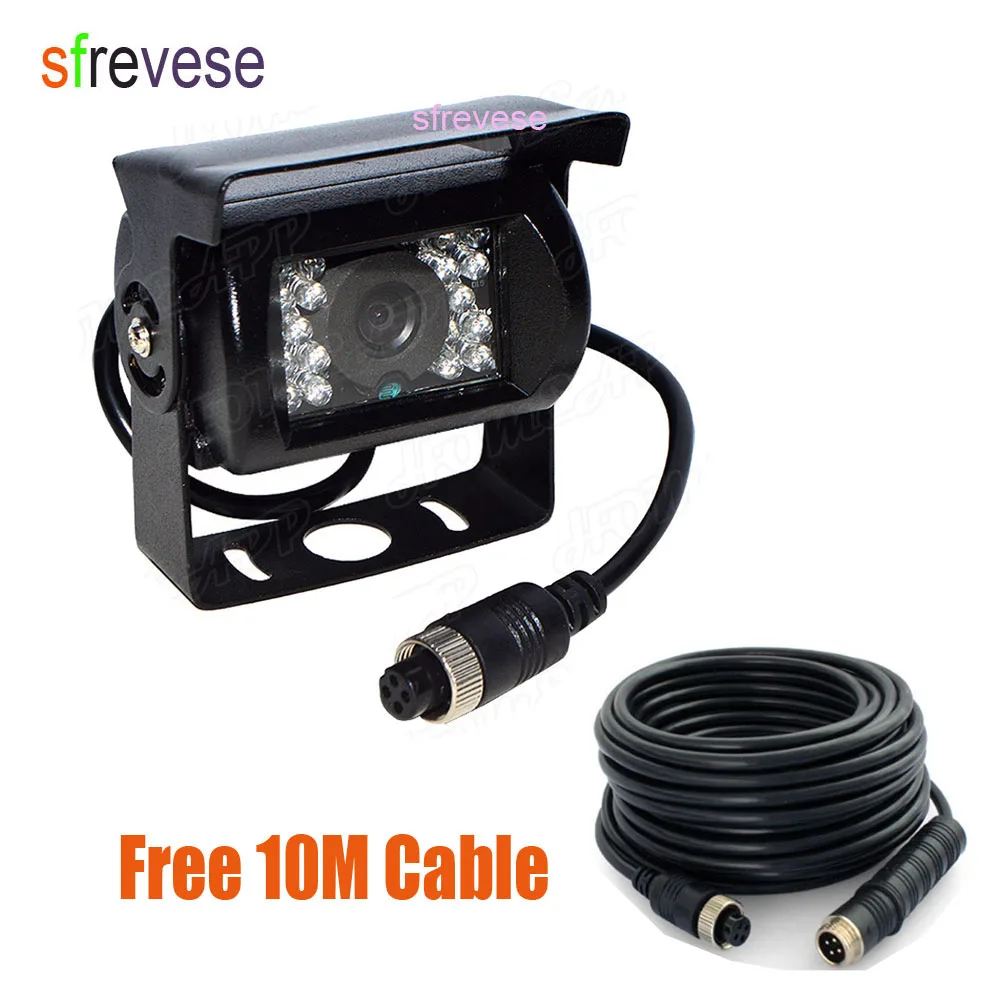 4 Pin 18 IR Night Vision CCD Color Car Reverse Reversing Parking Backup