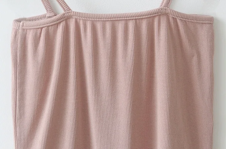 Летние сексуальные женские майки Camis, однотонный на брительках, топы, эластичная трикотажная рубашка для девочек, жилет, один размер, тонкая черно-белая майка