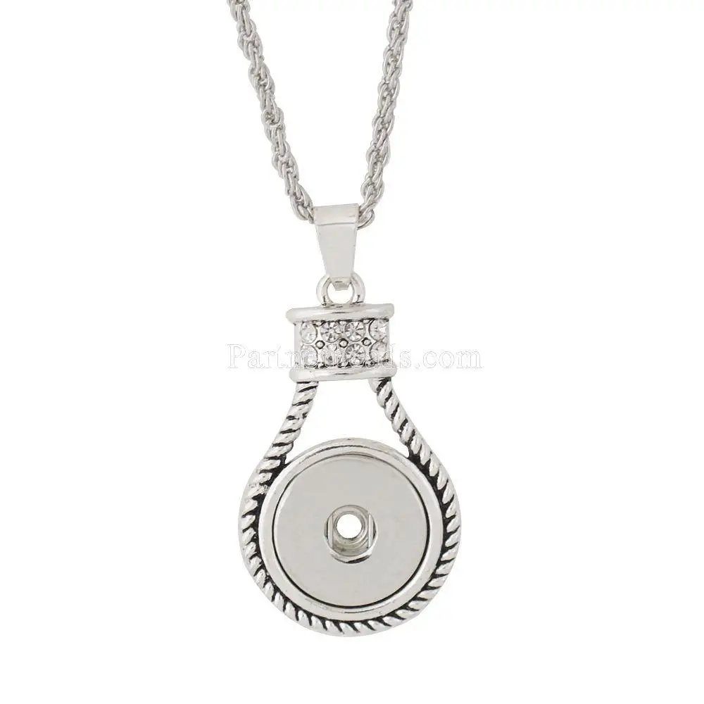 

Partnerbeads NEW Elegant necklace fit DIY 18MM ginger snap buttons jewlery Free Shipping KC0308