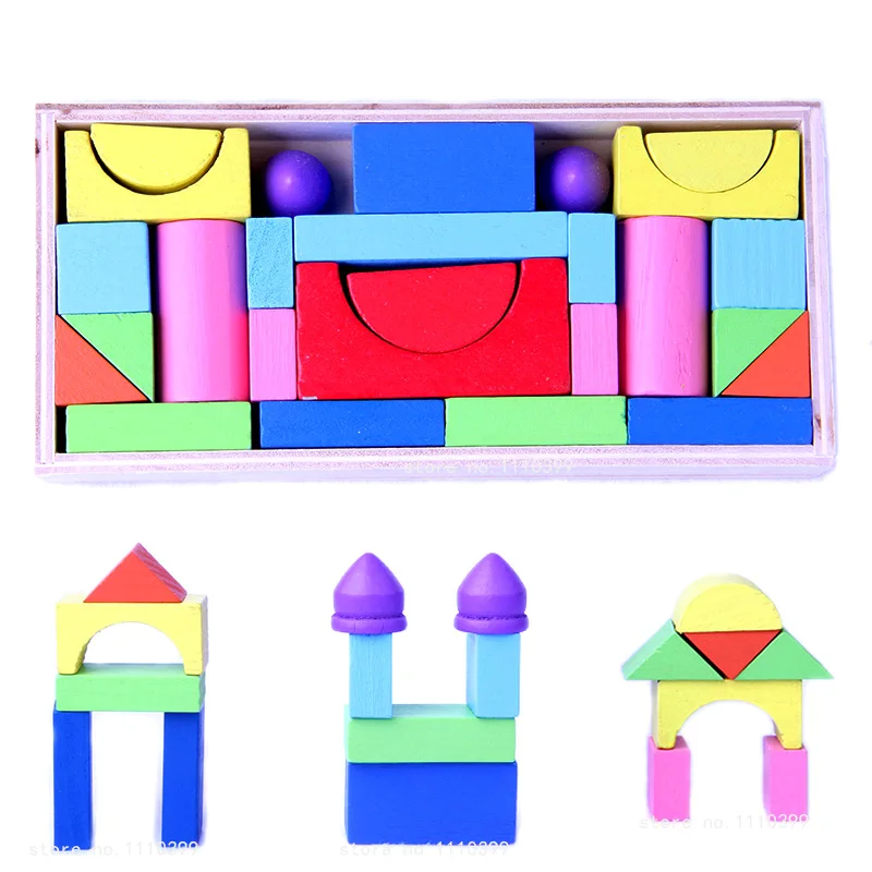 

Toys Educational Wooden Toys for Children Early Learning Kids Intelligence Geometric Shapes Cognition Castle Puzzles
