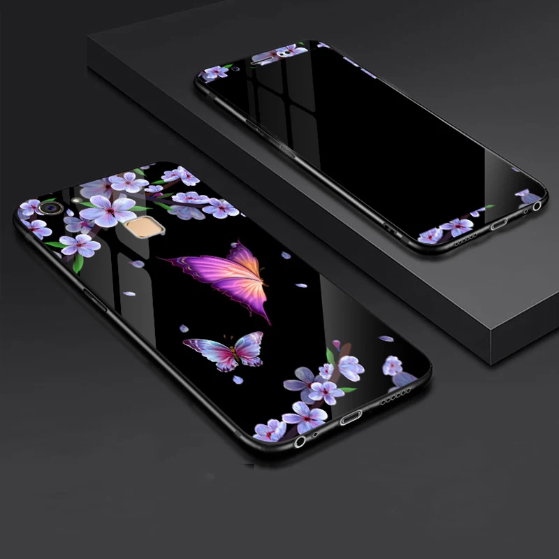 For Vivo Y79 Y 79 Tempered glass Case + Tempered Glass Screen Protector Film for Vivo Y79 360 Degree Full Cover VivoY79 Case