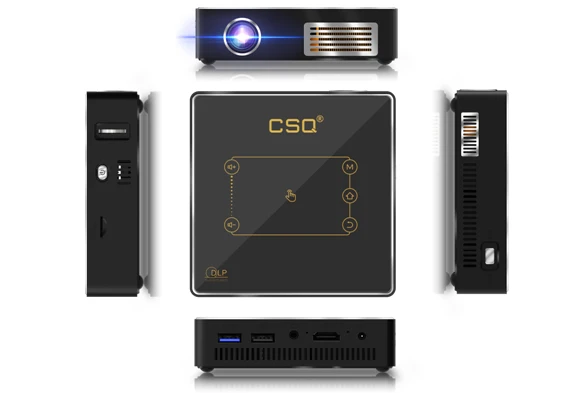 Карманный мини-проектор C9 PLUS проектор на базе android 7 1 2 4G/5G Wifi RK3328 2G/16GB bt 4 0 4k dlp |