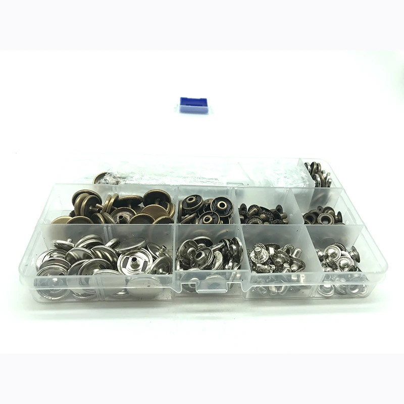

1 Box Copper Snap Fasteners Tool Set Press Stud Buttons Durable Sewing Button Durable Accessories for Leather Craft Jacket 17mm