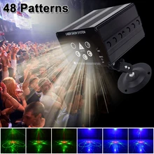 YSH Disco Light 5 beam 48 pattern LED Laser Laser Projector Christmas party DJ light Voice-activated Disco Xmas for wedding