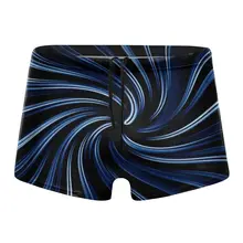 Rotating Whirlpool Pattern 3D Printing Speedo Men's Bathing Male Swimming Trunks Men Boxer Swimwear Sexy Low Waist