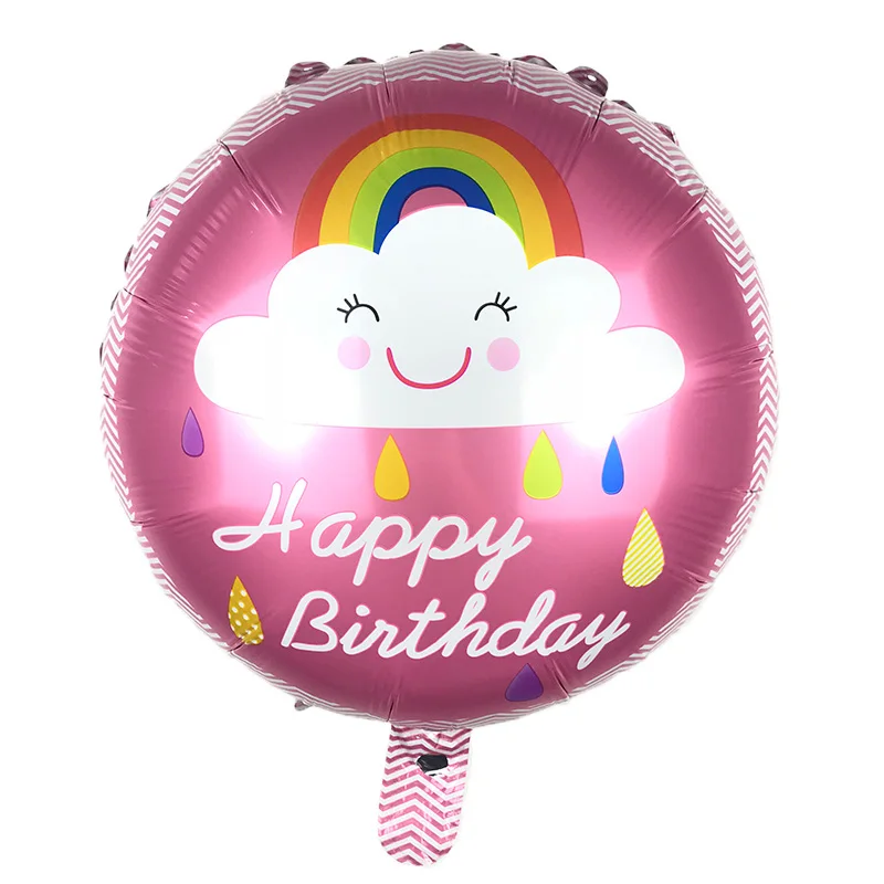 1PC large Cartoon Beautiful rainbow balloon balloon Helium balloons wedding birthday party decorations Supplies kids toy - Цвет: Флуоресцентный желтый