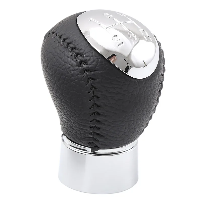 VCiiC-Black-Chrome-5-Speed-Leather-Manual-Gear-Stick-Shift-Knob-For-Mazda-3-5-6 (2)