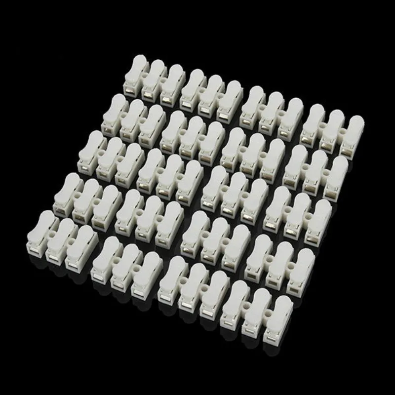 100pcs/lot 3p CH3 Quick Connector cable clamp Terminal Block Spring