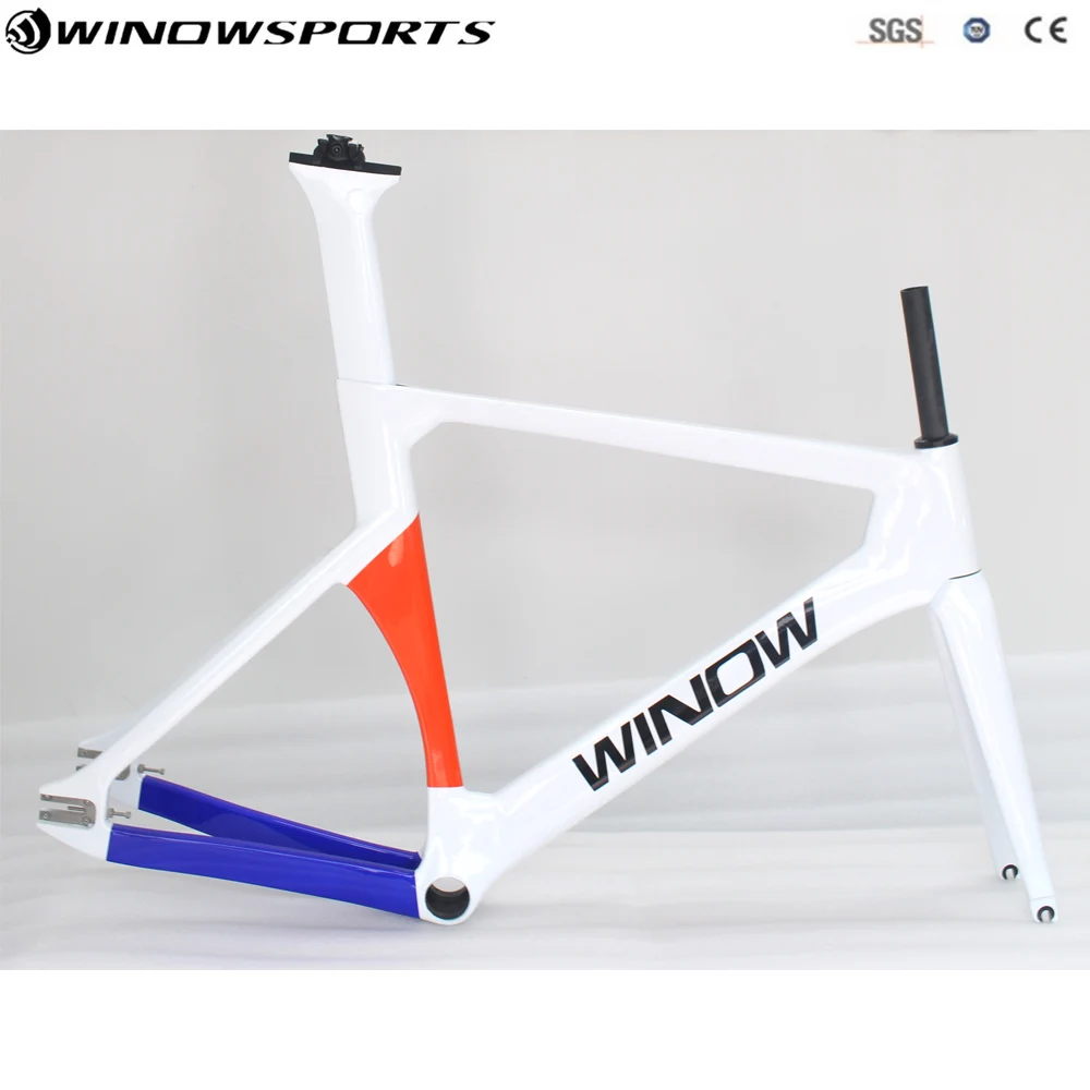 Excellent Aero Carbon Track Frame road frames fixed gear bike frameset Size 48/51/54/57cm carbon track bicycle 5