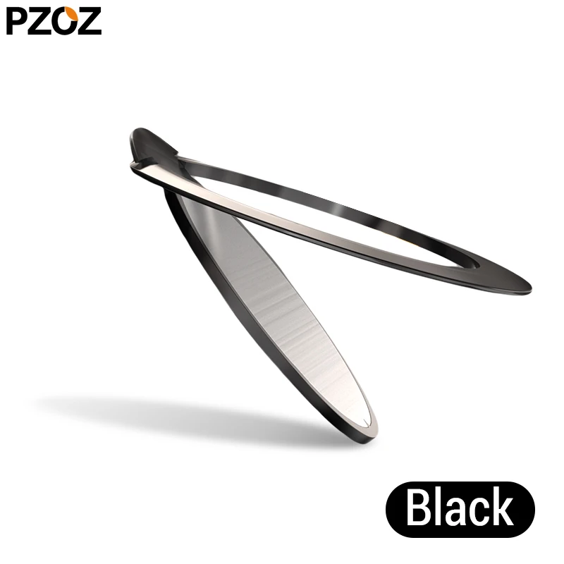 PZOZ Finger Ring Holder for Samsung S9 S8 General Phone ring 360 Degree phone stand Magnetic Car Bracket Stand Phone Accessories - Цвет: Black