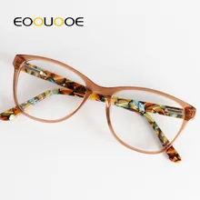 EOOUOOE, женские оптические очки в кошачьей оправе, ацетатные очки, Oculos Monturas De Lentes Hombre, очки, Gafas Opticas Clear