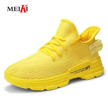 

MEIKI 2019 Summer Women Casual Shoes Flock Platform White Sneakers Lace-Up Sewing Wedges Lover Shoes for Women Zapatos Mujer
