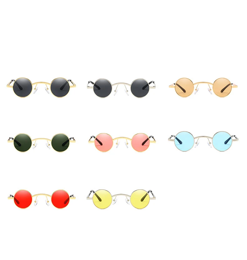 Xinfeite солнцезащитные очки, новая мода, маленькие металлические круглые рамки, цветное покрытие, зеркальные, UV400, для путешествий, для улицы, солнцезащитные очки для мужчин и женщин, X329