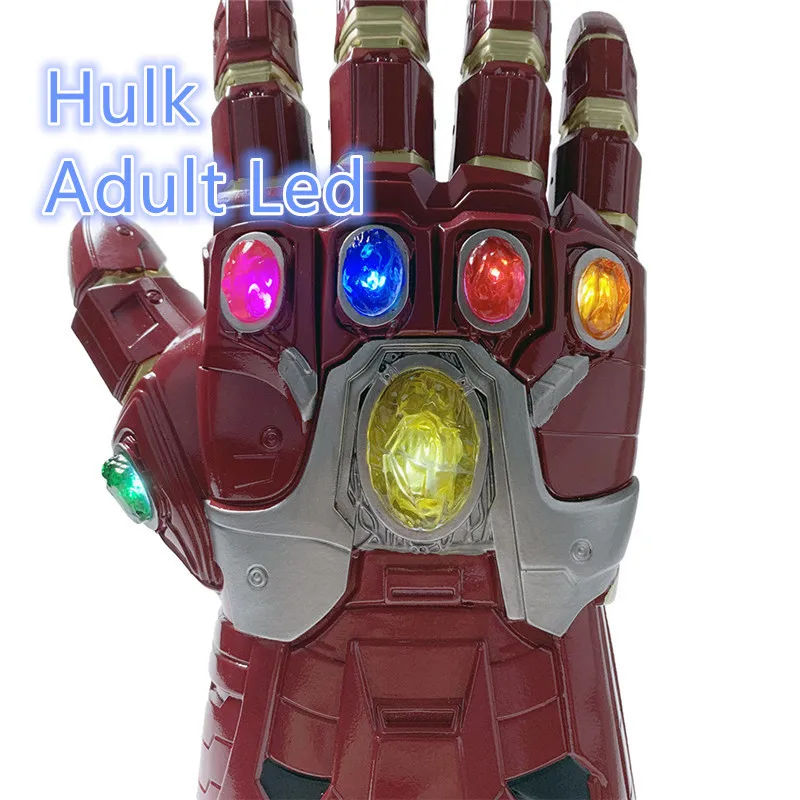 Hulk Adult Led 1:1 светодиодный светильник Thanos Gauntlet War cosplay светодиодный перчатки подарок костюм Хэллоуин реквизит - Цвет: Hulk Adult Led