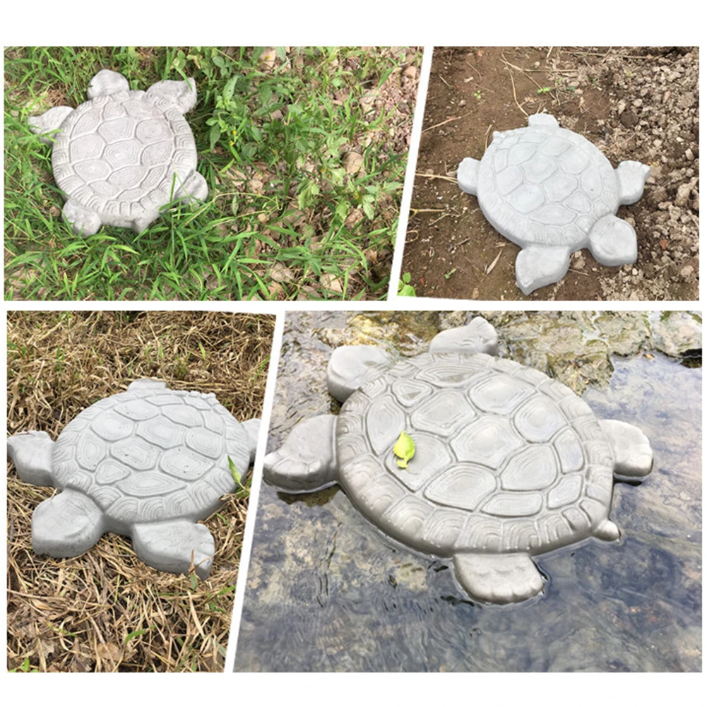 Turtle Stepping Mold Concrete Cement Mould Tool for Road Pavement Turtle Design Garden Walk Pavement Mold Supplies