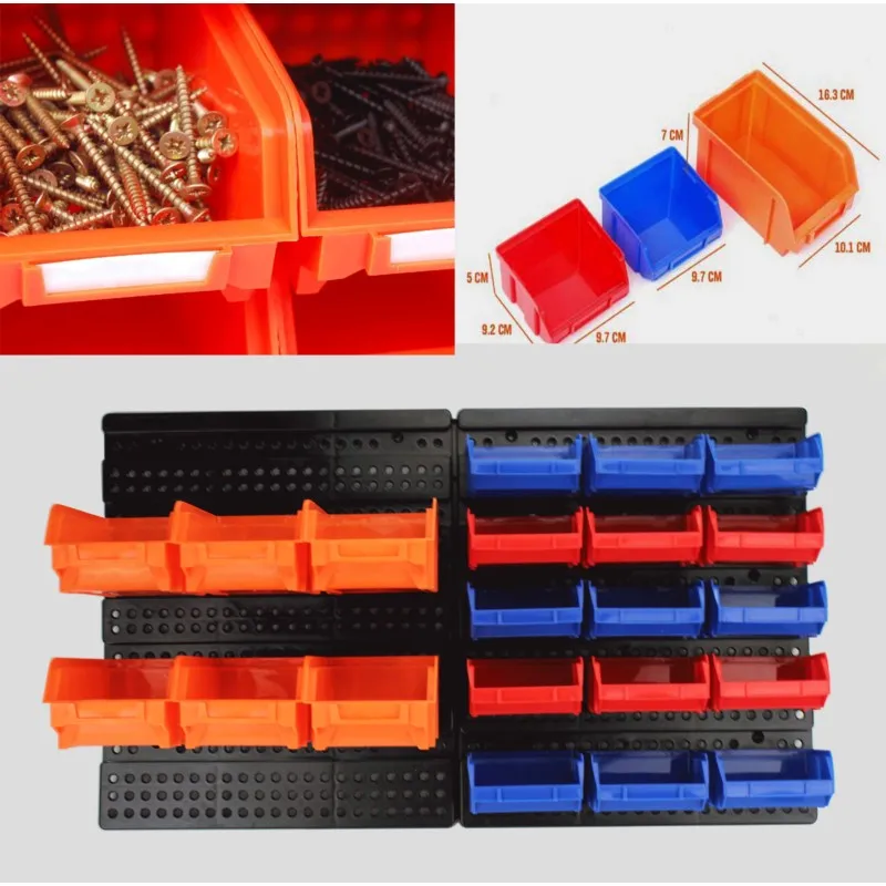 Настенный ящик для инструментов винт для металлических изделий классификация компонентов ящик для хранения Пластиковые боксы гаражный