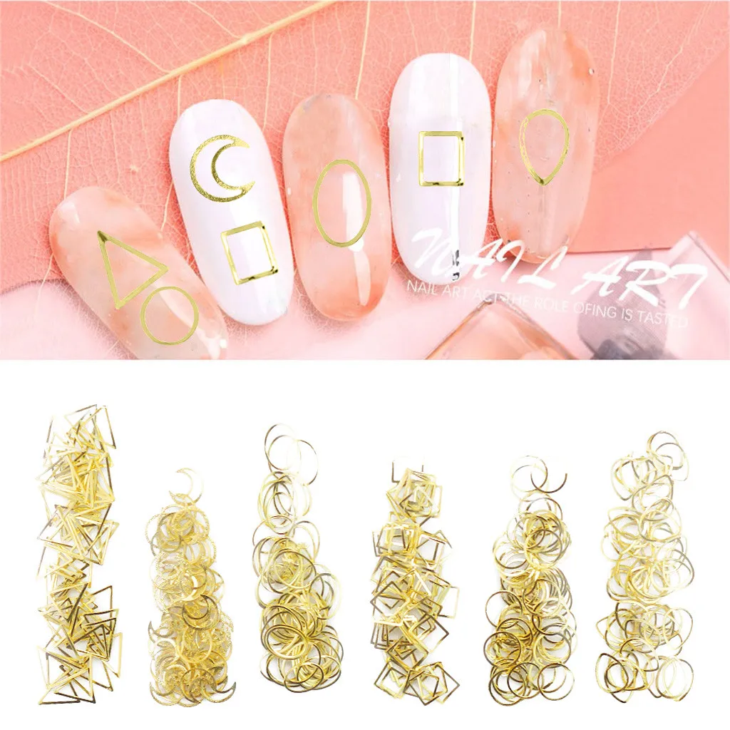 

13 Colors 3D Nails Accessories Metal frame Star Moon Rivet Jewelry Rose Gold Nails Crystal Diamonds Nail decoration Nail Art #p