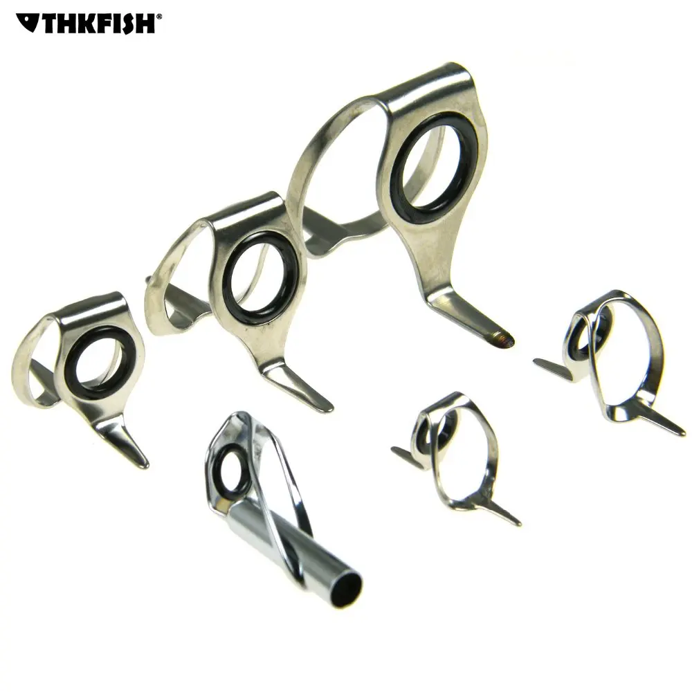 6 Pcs Fly Fishing Rod Guides Replacement Repair Kit 1025 Big Jigging