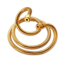 SKY RAIN Brass Double Lock Bathroom Anti-Explosion High Temperature Flexible Stainless Steel Golden Shower Hose free shipping sus304 stainless steel double lock 1 5 2 2 5 3m shower hose with brass fitting for handheld shower and shower head