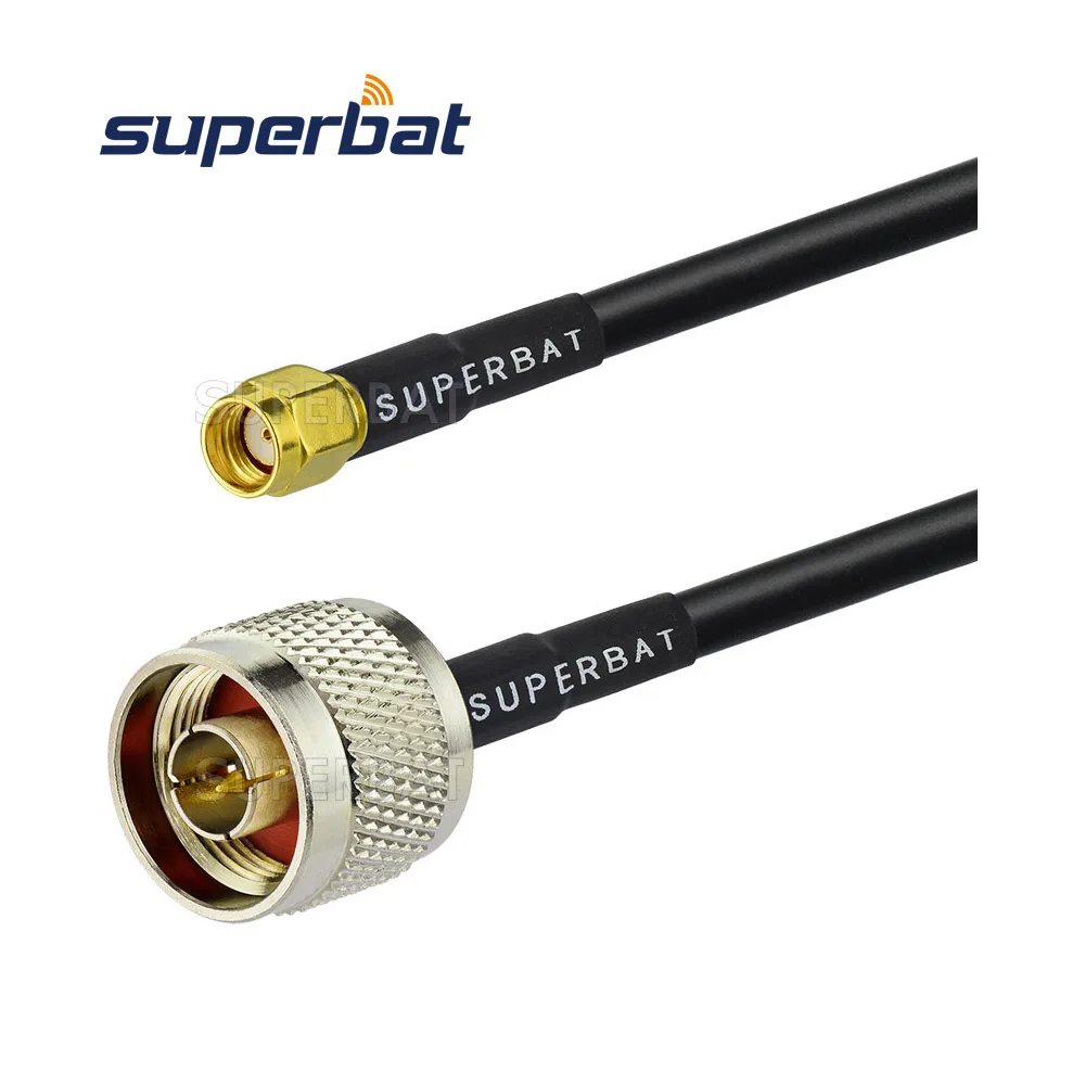 Superbat RP-SMA Plug (Female in) к N Тип штекер Разъем RG58 коаксиальный РФ косичка кабель 20 см для Wi Fi телевизионные антенны